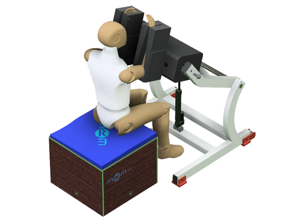 Équipement de rééducation réglable en hauteur, inclinaison, vitesse et durée, conçu pour s'adapter à chaque morphologie et besoin de traitement.