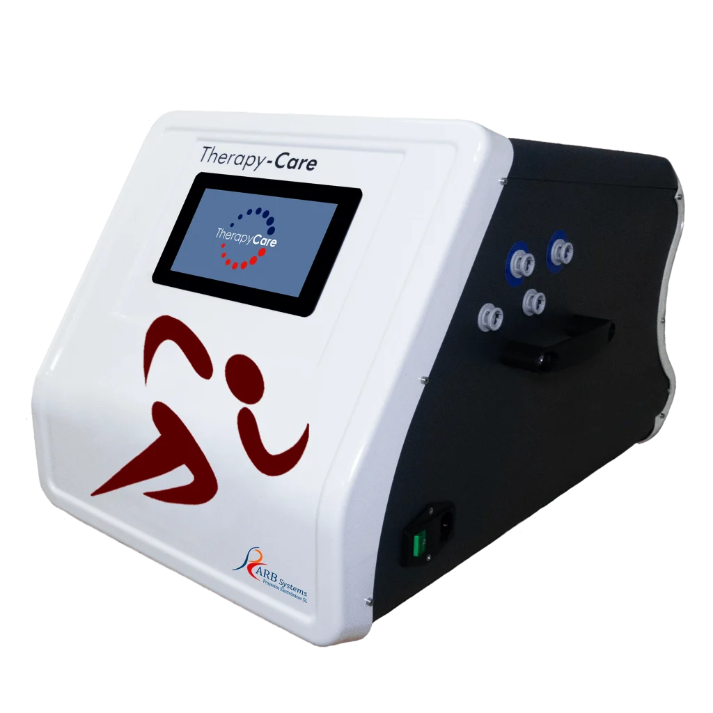 Therapy Care equipment designed to perform thermal contrast applications and hydraulic compression, used in advanced muscle recovery.