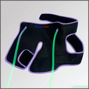 Knee heat exchanger, designed to apply heat, cold or thermal contrasts in muscle recovery processes.